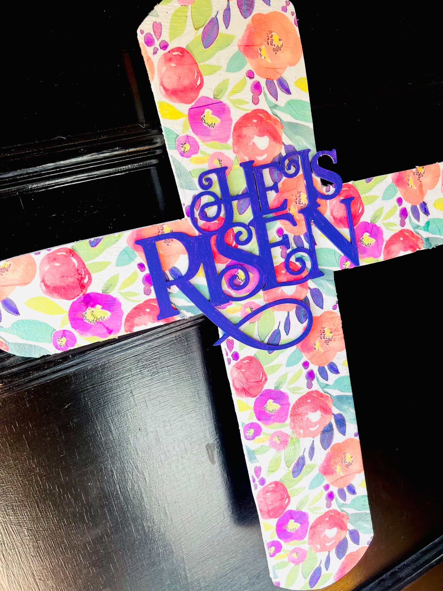 Southernly Easter Cross: Purple Florals